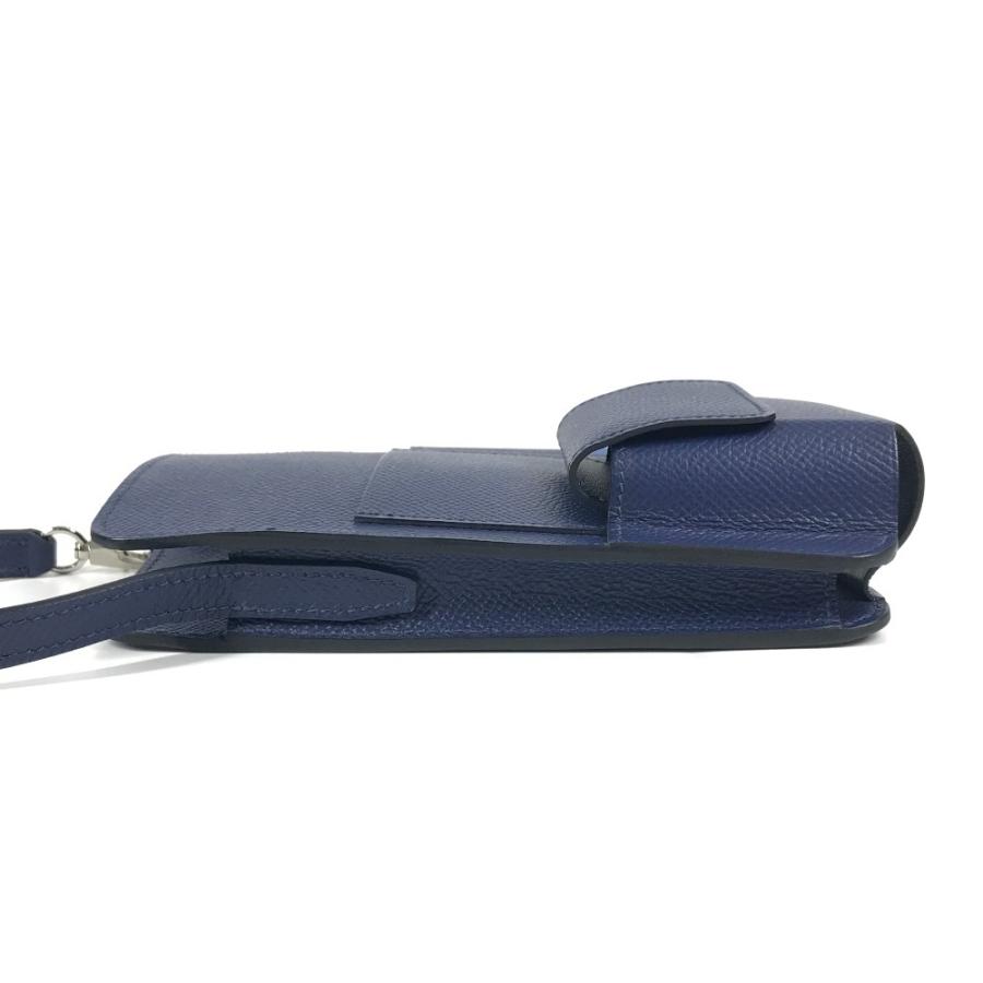 美品 HERMES エルメス WAY ウェイ ポーチ ショルダーバッグ iphoneケース アイフォン スマホケース スマートフォンケース ブルー【中古】 | HERMES | 03