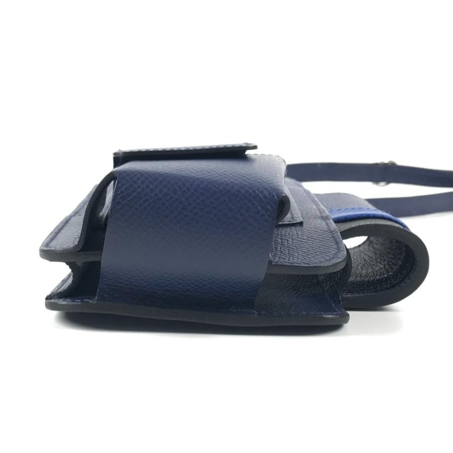 美品 HERMES エルメス WAY ウェイ ポーチ ショルダーバッグ iphoneケース アイフォン スマホケース スマートフォンケース ブルー【中古】 | HERMES | 05