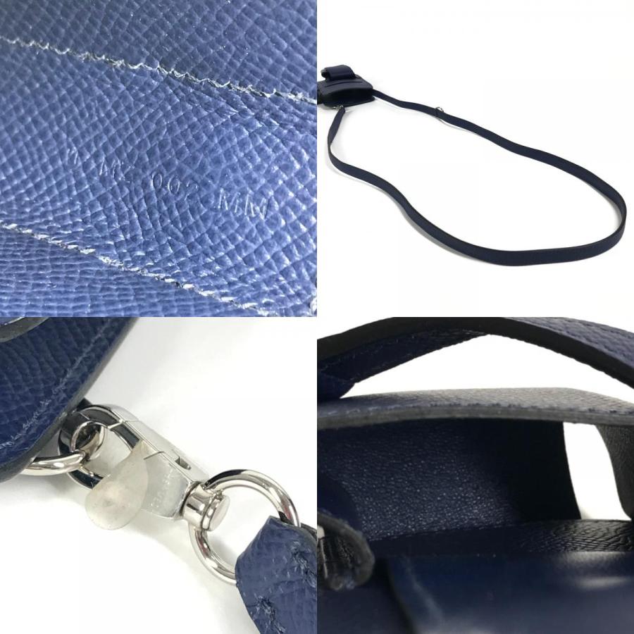 美品 HERMES エルメス WAY ウェイ ポーチ ショルダーバッグ iphoneケース アイフォン スマホケース スマートフォンケース ブルー【中古】 | HERMES | 08