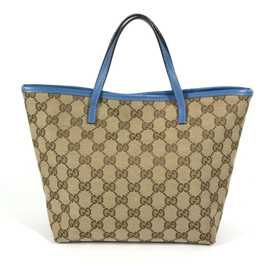GUCCI グッチ 271101 パパガッロ オウム チャーム付き トートバッグ GG ハンドバッグ ブルー レディース【中古】 | GUCCI | 01