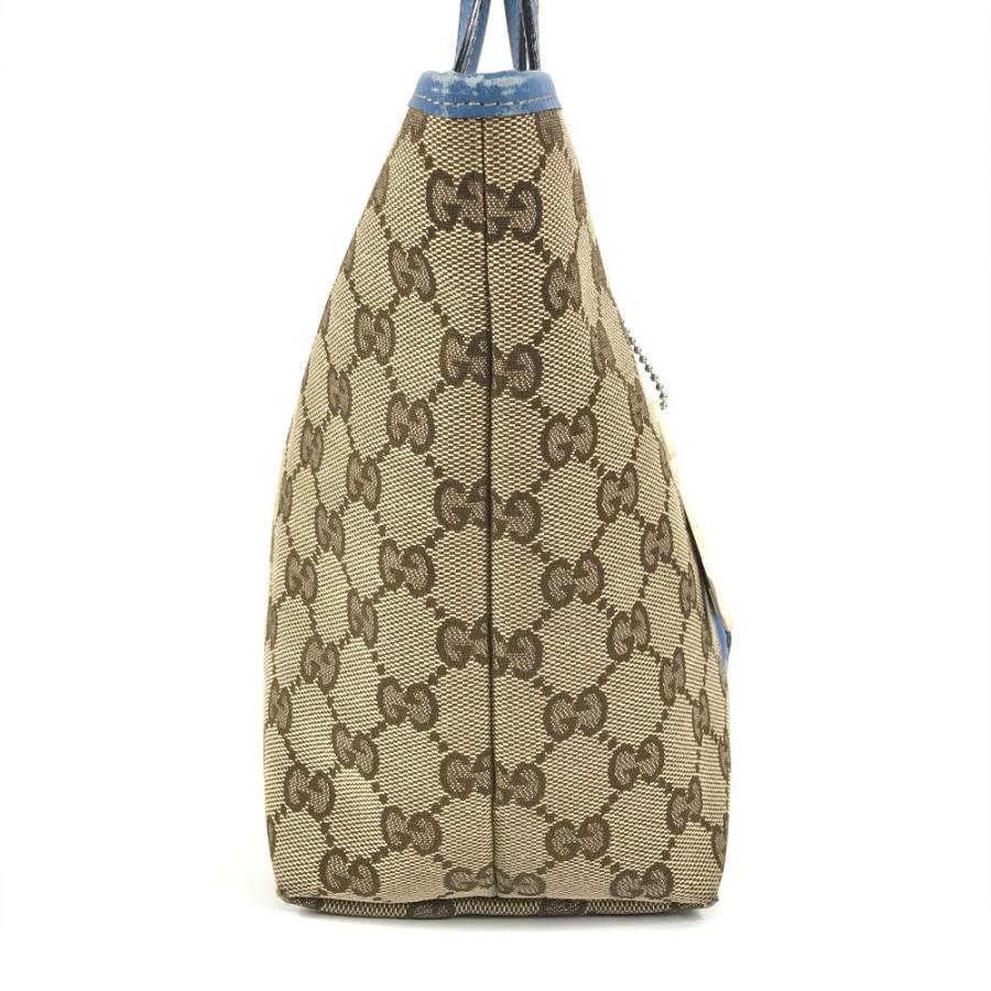 GUCCI グッチ 271101 パパガッロ オウム チャーム付き トートバッグ GG ハンドバッグ ブルー レディース【中古】 | GUCCI | 02