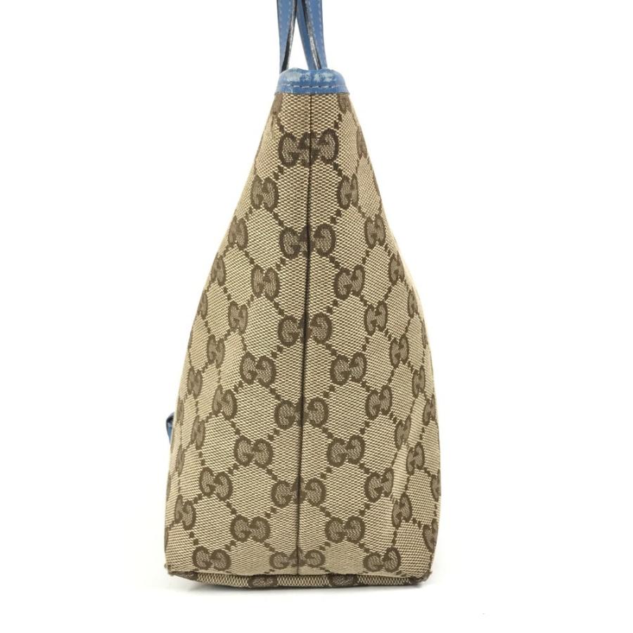 GUCCI グッチ 271101 パパガッロ オウム チャーム付き トートバッグ GG ハンドバッグ ブルー レディース【中古】 | GUCCI | 03