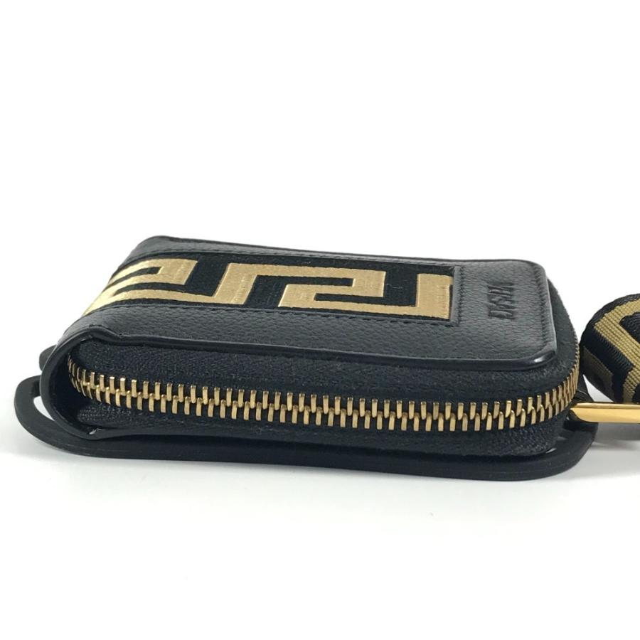 VERSACE ヴェルサーチ コインケース 財布 ポーチ ポーチ ショルダーバッグ iphoneケース スマホケース スマートフォン ブラック【中古】 |  | 05