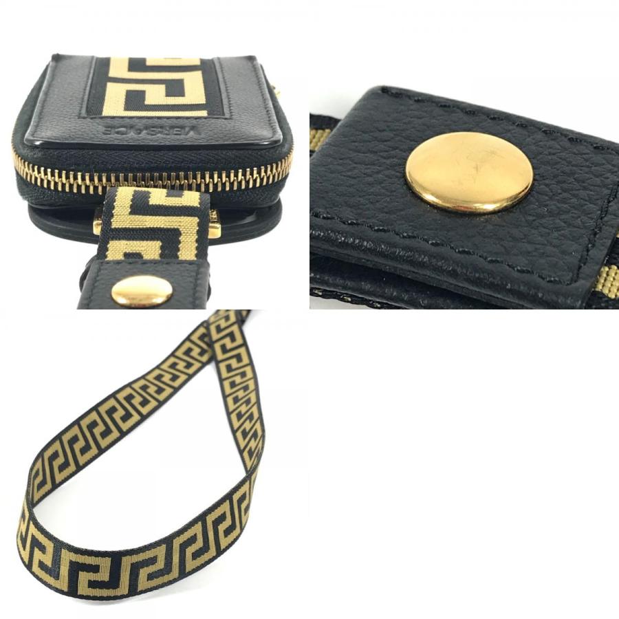 VERSACE ヴェルサーチ コインケース 財布 ポーチ ポーチ ショルダーバッグ iphoneケース スマホケース スマートフォン ブラック【中古】 |  | 09