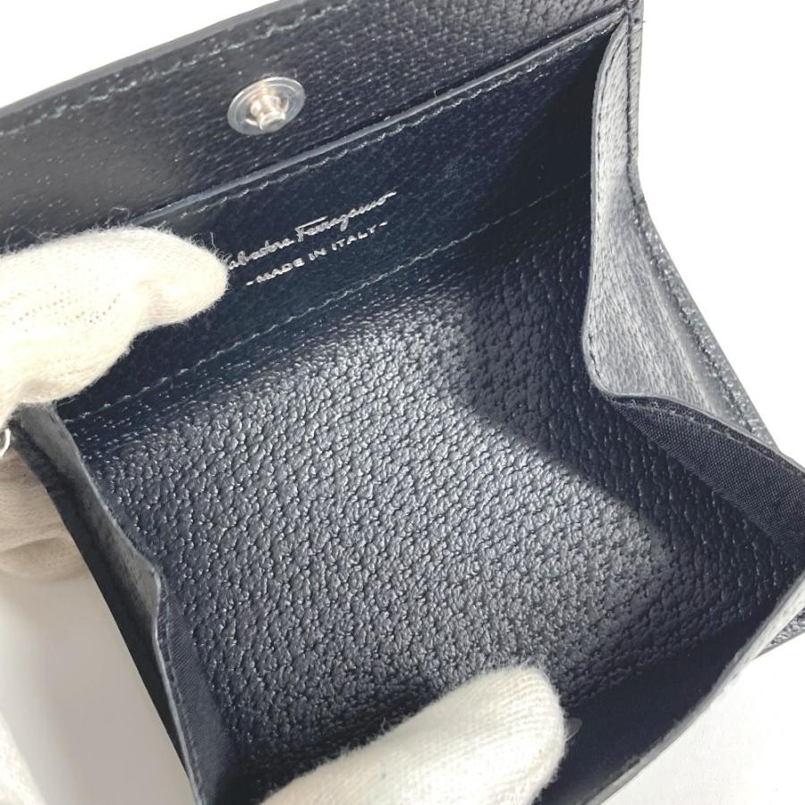 新品同様 Salvatore Ferragamo サルヴァトーレフェラガモ ロゴ ガンチーニ 財布 小銭入れ コインケース ブラック ユニセックス【中古】 |  | 07