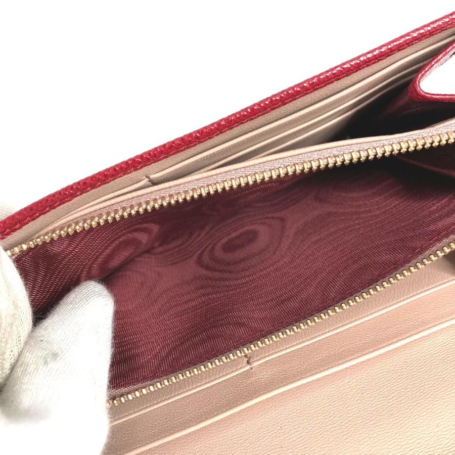 美品 BVLGARI ブルガリ ブルガリブルガリ ロゴクリップ 2つ折り フラップ ロングウォレット 長財布 レッド ユニセックス【中古】 | BVLGARI | 07