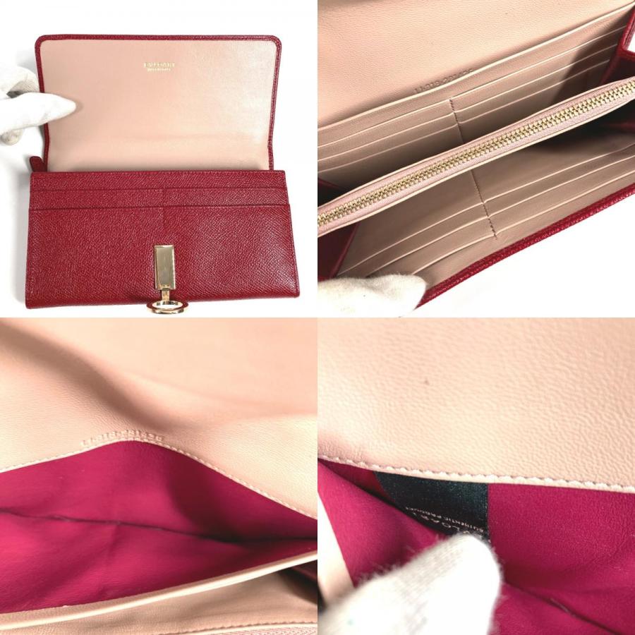 美品 BVLGARI ブルガリ ブルガリブルガリ ロゴクリップ 2つ折り フラップ ロングウォレット 長財布 レッド ユニセックス【中古】 | BVLGARI | 08
