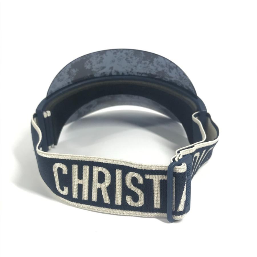 Dior ディオール ロゴ トワルドジュイ 帽子 ディオールクラブ DIOR CLUB サンバイザー ネイビー レディース【中古】 |  | 04