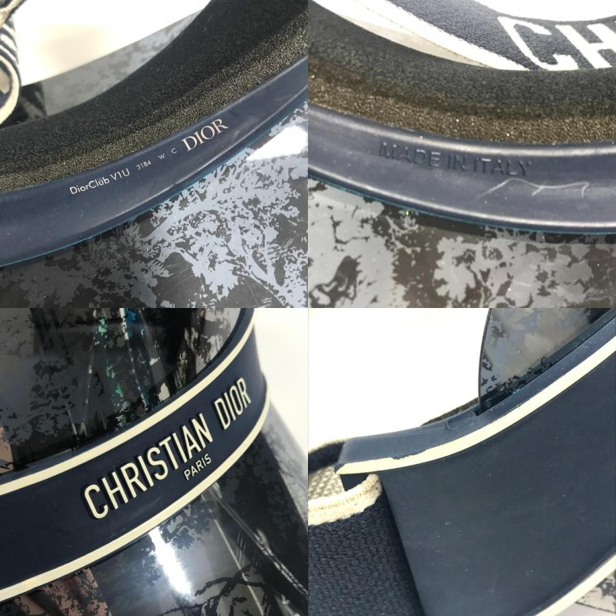 Dior ディオール ロゴ トワルドジュイ 帽子 ディオールクラブ DIOR CLUB サンバイザー ネイビー レディース【中古】 |  | 08