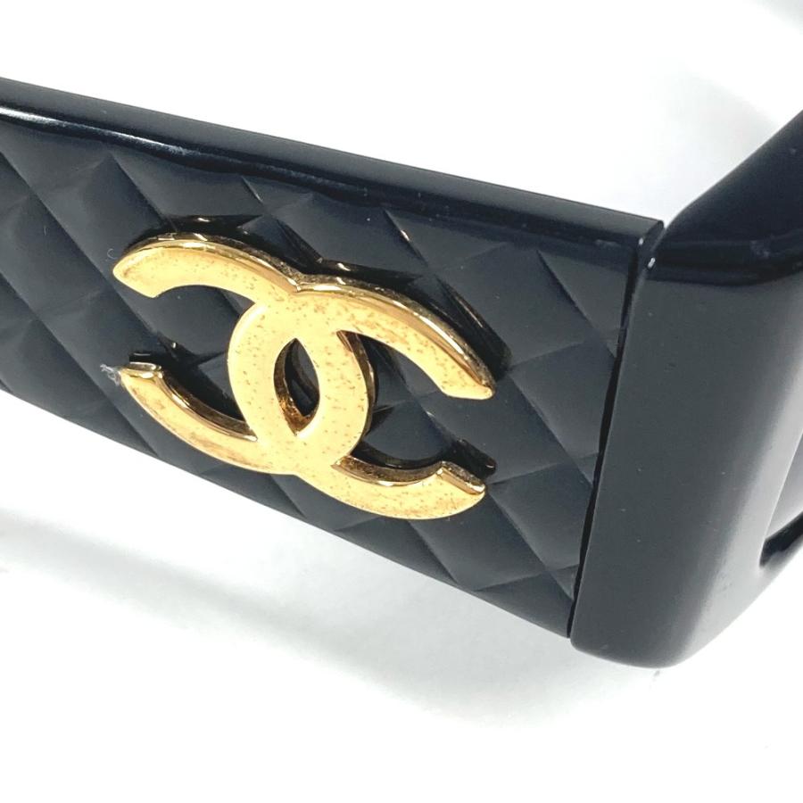 CHANEL シャネル CC ココマーク ロゴ マトラッセ キルティング めがね メガネ アイウェア 眼鏡 ヴィンテージ サングラス ブラック【中古】 | CHANEL | 03