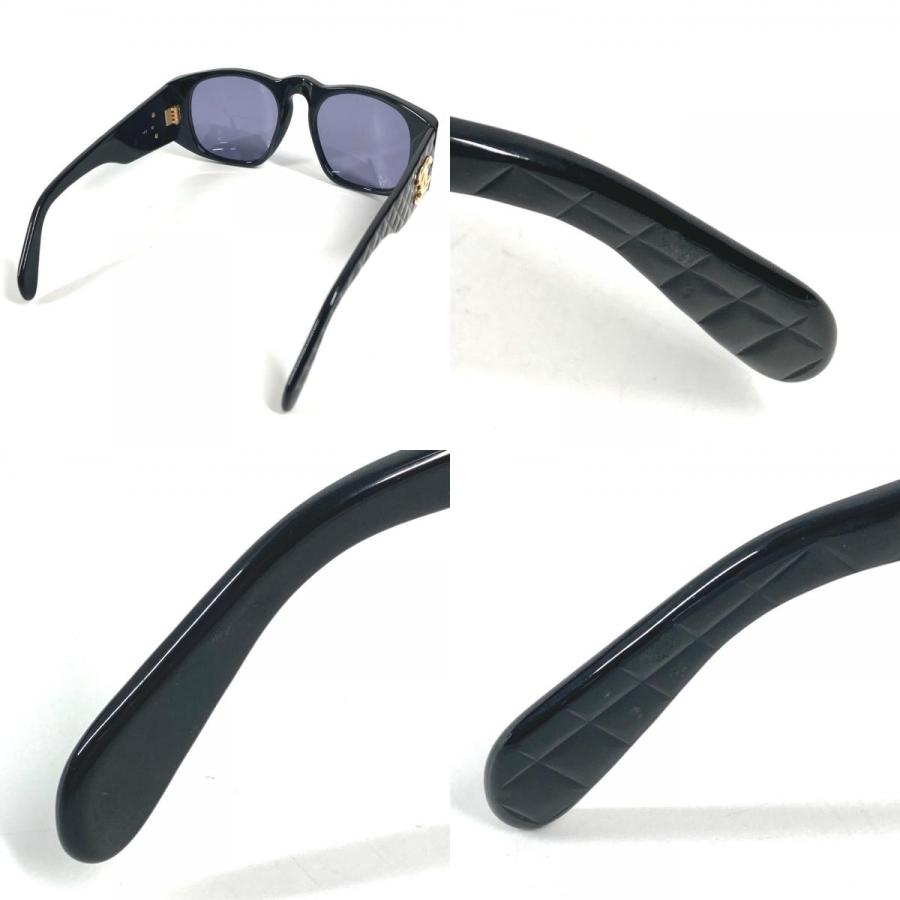 CHANEL シャネル CC ココマーク ロゴ マトラッセ キルティング めがね メガネ アイウェア 眼鏡 ヴィンテージ サングラス ブラック【中古】 | CHANEL | 09