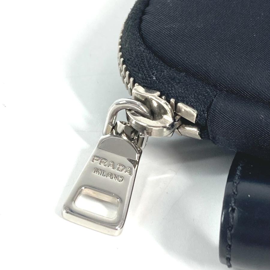 PRADA プラダ トライアングルロゴ 三角ロゴ プレート ベルト付き ミニ マルチポーチ ポーチ ブラック ユニセックス【中古】 | PRADA | 05