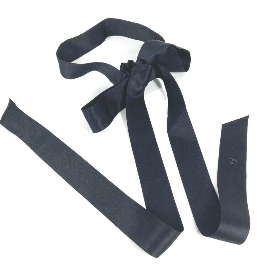 CHANEL シャネル CC ロゴ ココマーク ヘッドアクセサリー ヘアアクセサリー ヘッドバンド りぼん リボン 18C ヘアバンド ブラック 【中古】 | CHANEL | 01