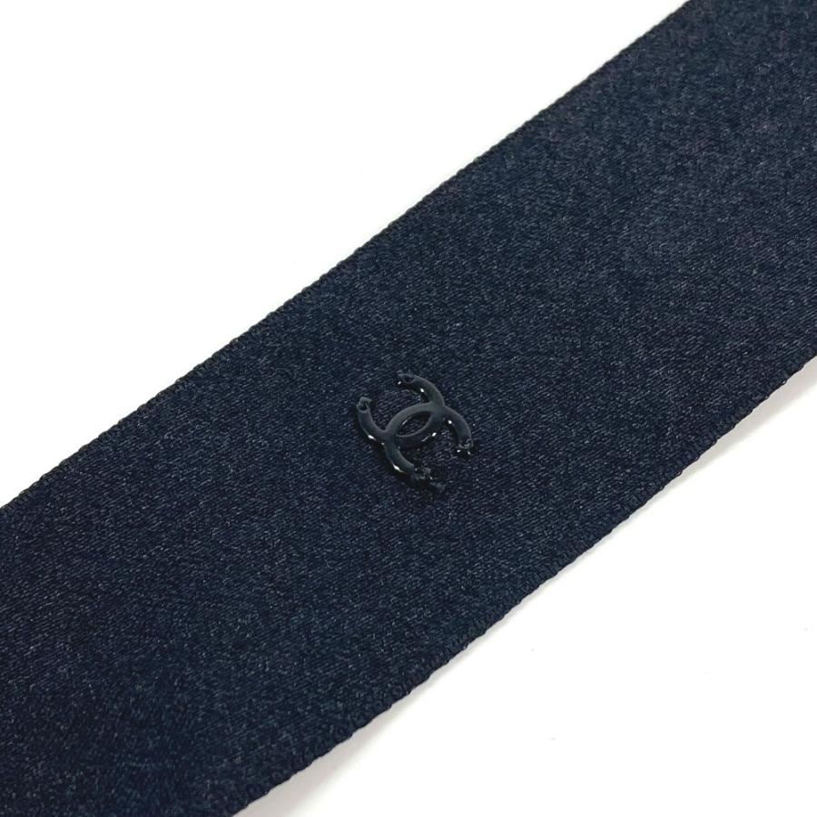 CHANEL シャネル CC ロゴ ココマーク ヘッドアクセサリー ヘアアクセサリー ヘッドバンド りぼん リボン 18C ヘアバンド ブラック 【中古】 | CHANEL | 06