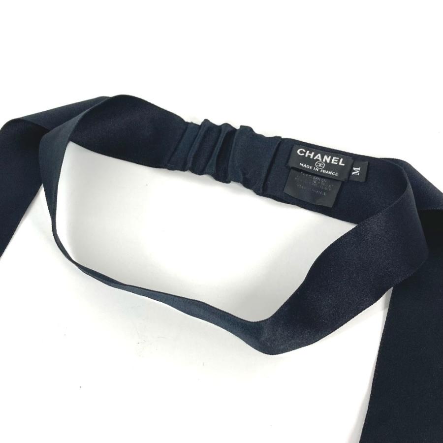 CHANEL シャネル CC ロゴ ココマーク ヘッドアクセサリー ヘアアクセサリー ヘッドバンド りぼん リボン 18C ヘアバンド ブラック 【中古】 | CHANEL | 07