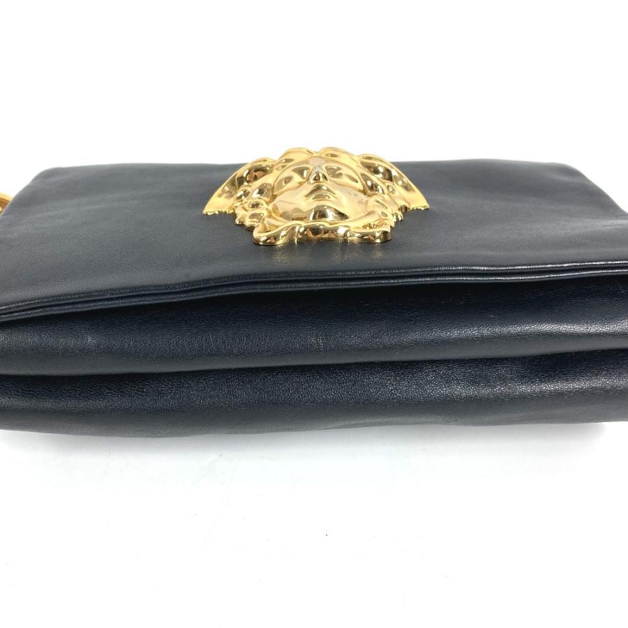 VERSACE ヴェルサーチ ロゴ メデューサ ビッグ 立体 カバン ハンドバッグ フラップ チェーンバッグ ショルダーバッグ ブラック【中古】 |  | 05