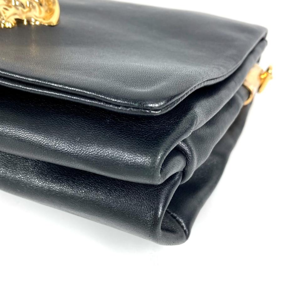 VERSACE ヴェルサーチ ロゴ メデューサ ビッグ 立体 カバン ハンドバッグ フラップ チェーンバッグ ショルダーバッグ ブラック【中古】 |  | 06