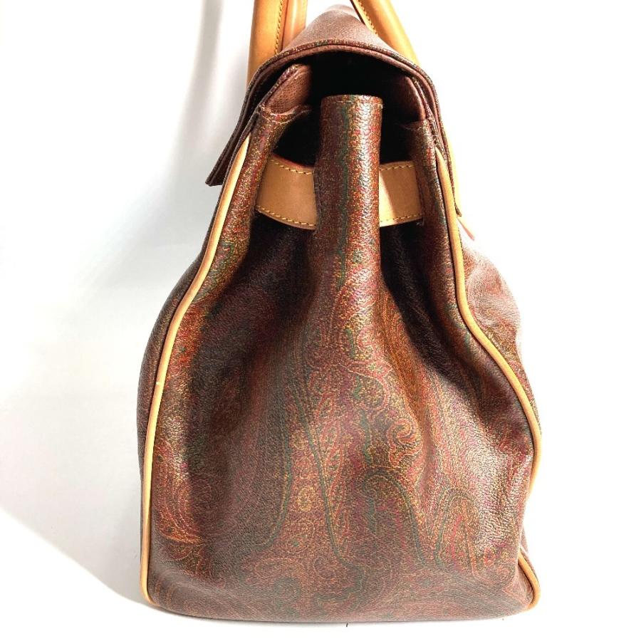ETRO エトロ ロゴ ペイズリー柄 カバン トートバッグ ボストンバッグ フラップ ハンドバッグ ブラウン ユニセックス【中古】 | ETRO | 03