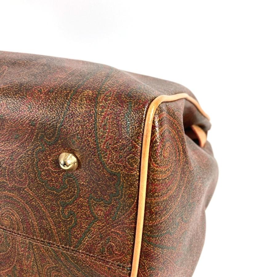 ETRO エトロ ロゴ ペイズリー柄 カバン トートバッグ ボストンバッグ フラップ ハンドバッグ ブラウン ユニセックス【中古】 | ETRO | 06