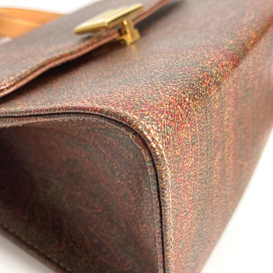 ETRO エトロ ロゴ ペイズリー柄 カバン 斜め掛け ポシェット フラップ ショルダーバッグ ブラウン レディース【中古】. | ETRO | 05