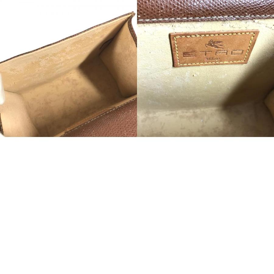 ETRO エトロ ロゴ ペイズリー柄 カバン 斜め掛け ポシェット フラップ ショルダーバッグ ブラウン レディース【中古】. | ETRO | 09