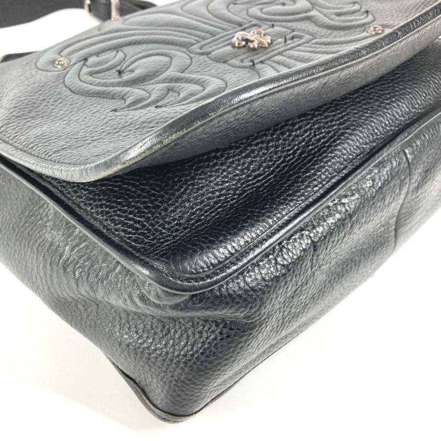 CHROME HEARTS クロムハーツ BSフレア メールバッグ カバン フラップ 斜め掛け ショルダーバッグ ブラック ユニセックス【中古】 |  | 06