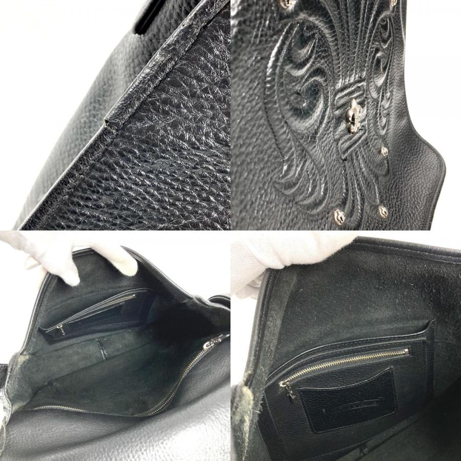 CHROME HEARTS クロムハーツ BSフレア メールバッグ カバン フラップ 斜め掛け ショルダーバッグ ブラック ユニセックス【中古】 |  | 08