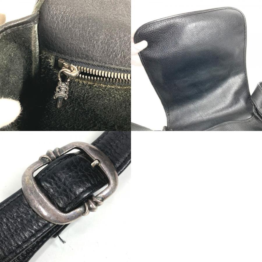CHROME HEARTS クロムハーツ BSフレア メールバッグ カバン フラップ 斜め掛け ショルダーバッグ ブラック ユニセックス【中古】 |  | 09
