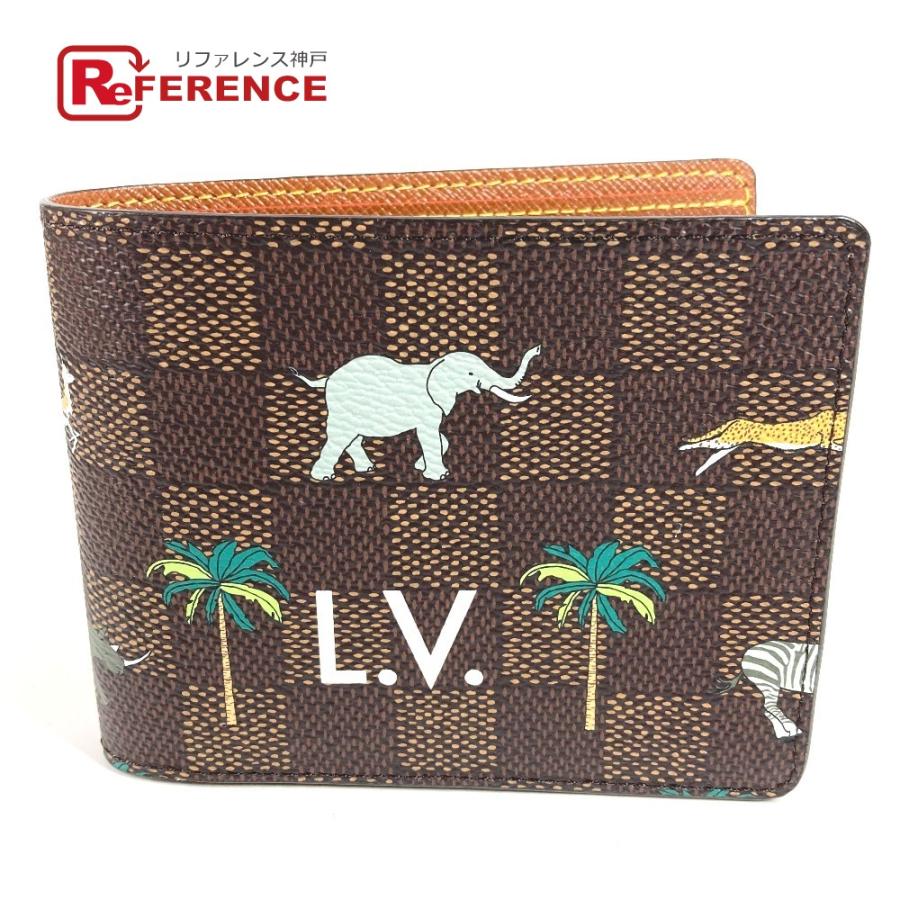 未使用 LOUIS VUITTON ルイヴィトン N40870 ポルトフォイユ・ミュルティプル ダミエ LV × ザ・ダージリン リミテッド 2つ折り財布【中古】 | LOUIS VUITTON