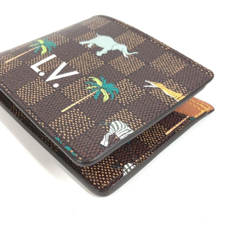 未使用 LOUIS VUITTON ルイヴィトン N40870 ポルトフォイユ・ミュルティプル ダミエ LV × ザ・ダージリン リミテッド 2つ折り財布【中古】 | LOUIS VUITTON | 03