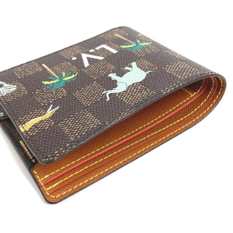未使用 LOUIS VUITTON ルイヴィトン N40870 ポルトフォイユ・ミュルティプル ダミエ LV × ザ・ダージリン リミテッド 2つ折り財布【中古】 | LOUIS VUITTON | 04