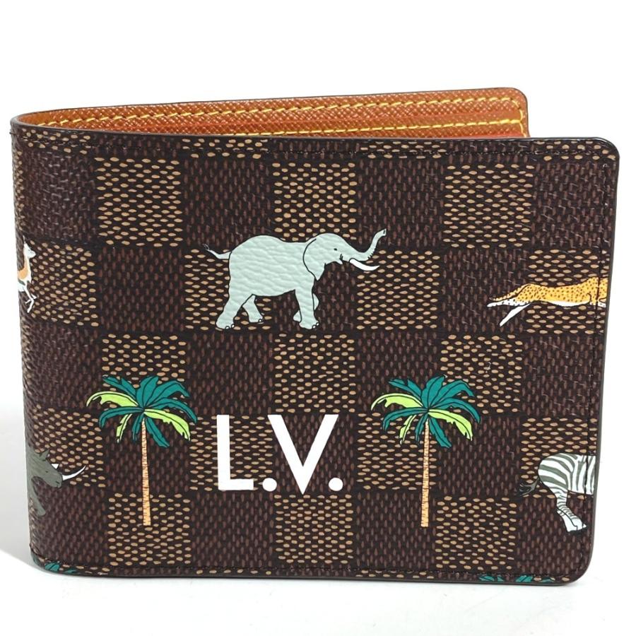 未使用 LOUIS VUITTON ルイヴィトン N40870 ポルトフォイユ・ミュルティプル ダミエ LV × ザ・ダージリン リミテッド 2つ折り財布【中古】 | LOUIS VUITTON | 08