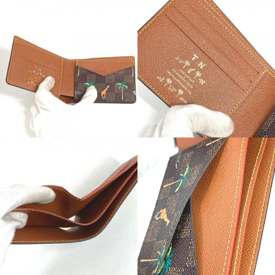 未使用 LOUIS VUITTON ルイヴィトン N40870 ポルトフォイユ・ミュルティプル ダミエ LV × ザ・ダージリン リミテッド 2つ折り財布【中古】 | LOUIS VUITTON | 09