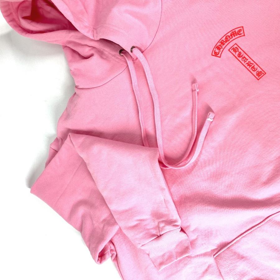 美品 CHROME HEARTS クロムハーツ USA ロゴ アパレル フーディー フード トレーナー スウェット 長袖 パーカー ピンク メンズ【中古】 |  | 05