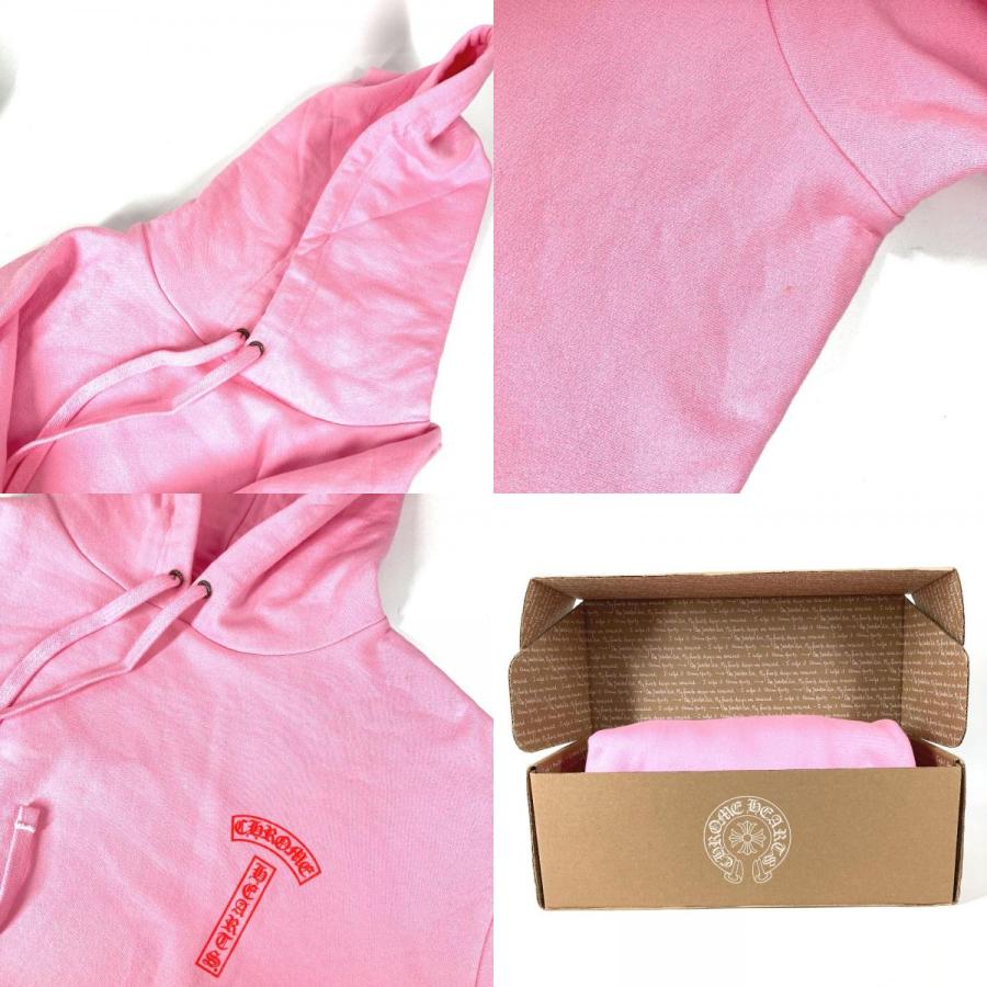 美品 CHROME HEARTS クロムハーツ USA ロゴ アパレル フーディー フード トレーナー スウェット 長袖 パーカー ピンク メンズ【中古】 |  | 09