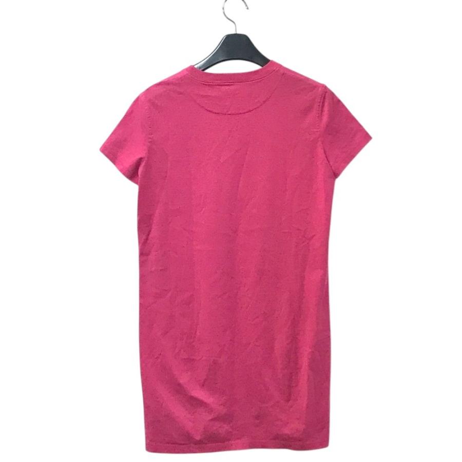 HERMES エルメス 刺繍入れ モザイク Hロゴ ポケット アパレル Tシャツワンピース ラウンドネック ワンピース ピンク レディース【中古】 | HERMES | 01