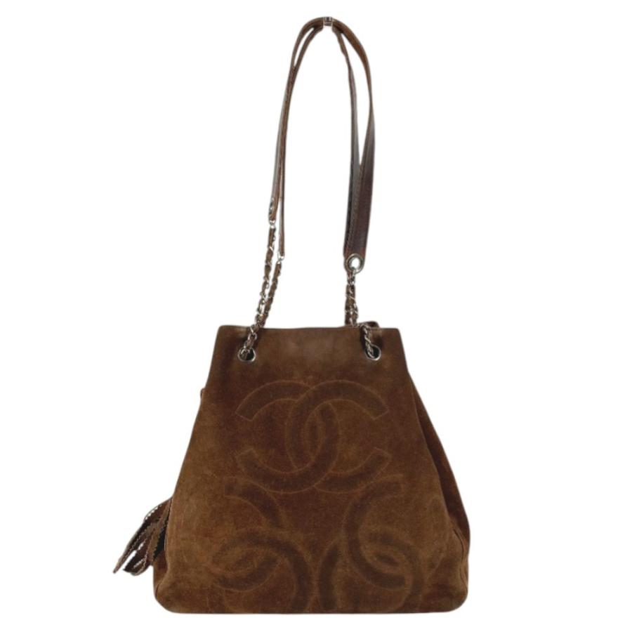 CHANEL シャネル CC ココマーク トリプルココ ココボール Wチェーン トートバッグ ヴィンテージ ショルダーバッグ ブラウン【中古】 | CHANEL | 01