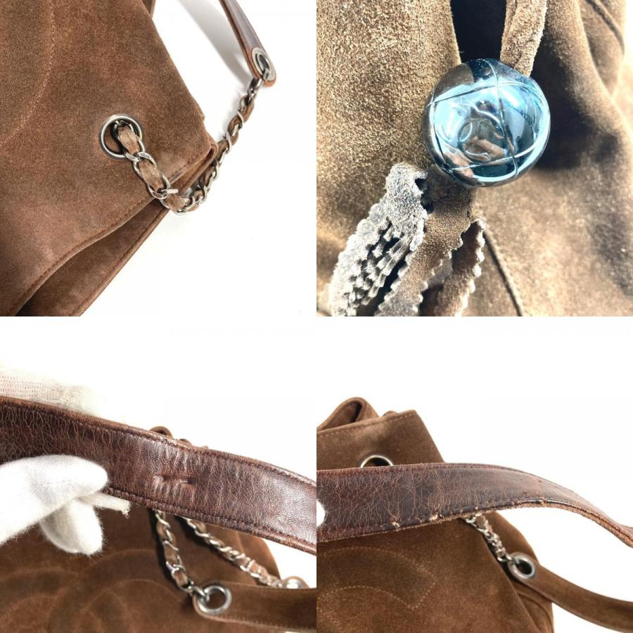 CHANEL シャネル CC ココマーク トリプルココ ココボール Wチェーン トートバッグ ヴィンテージ ショルダーバッグ ブラウン【中古】 | CHANEL | 07