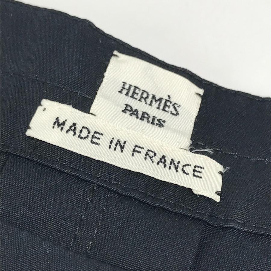 美品 HERMES エルメス ブラウス 袖なし ボタン アパレル シャツ トップス タンクトップ ブラック レディース【中古】 | HERMES | 03