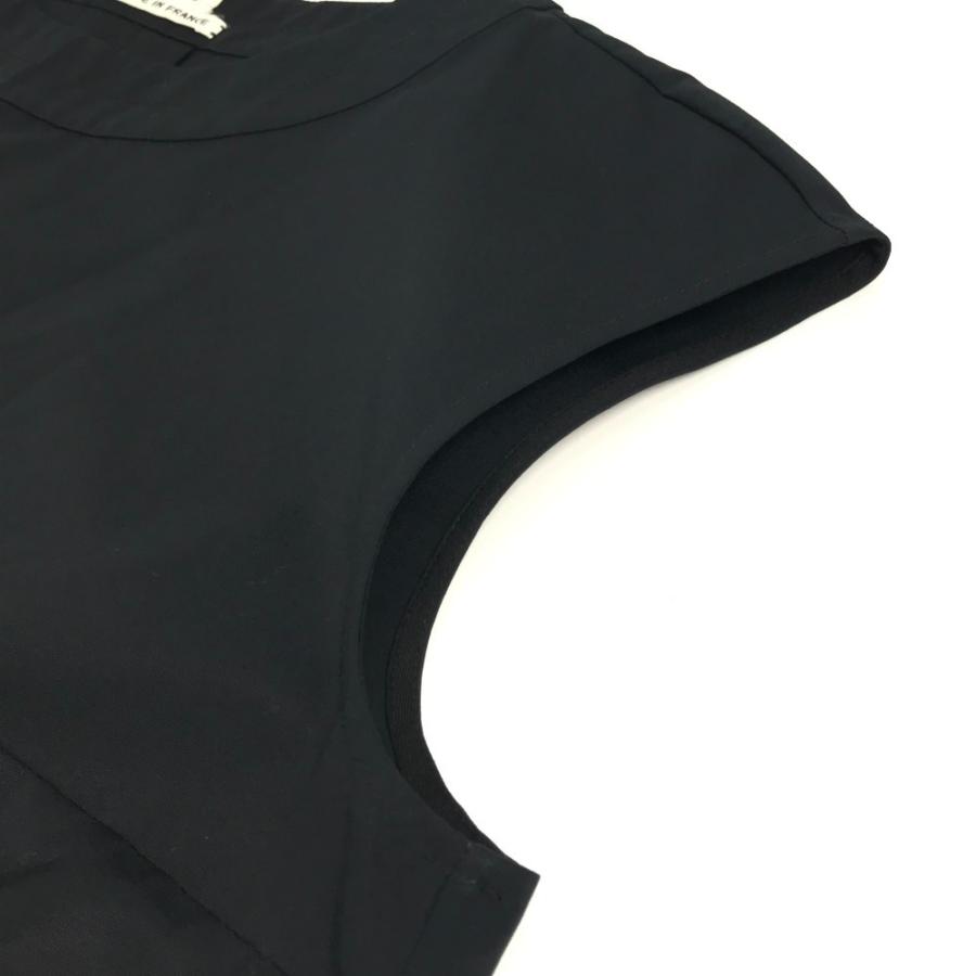 美品 HERMES エルメス ブラウス 袖なし ボタン アパレル シャツ トップス タンクトップ ブラック レディース【中古】 | HERMES | 05