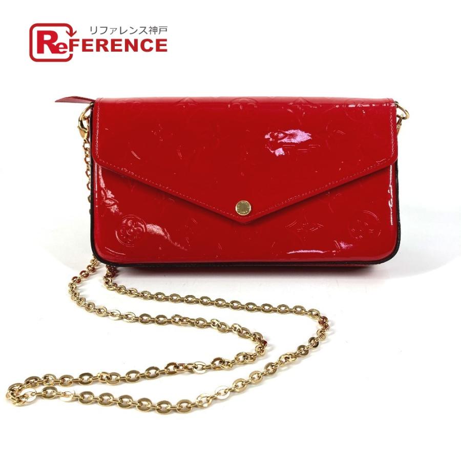 美品 LOUIS VUITTON ルイヴィトン M61293  ポシェット フェリシー クラッチバッグ モノグラム ヴェルニ ショルダーバッグ レッド 【中古】 | LOUIS VUITTON