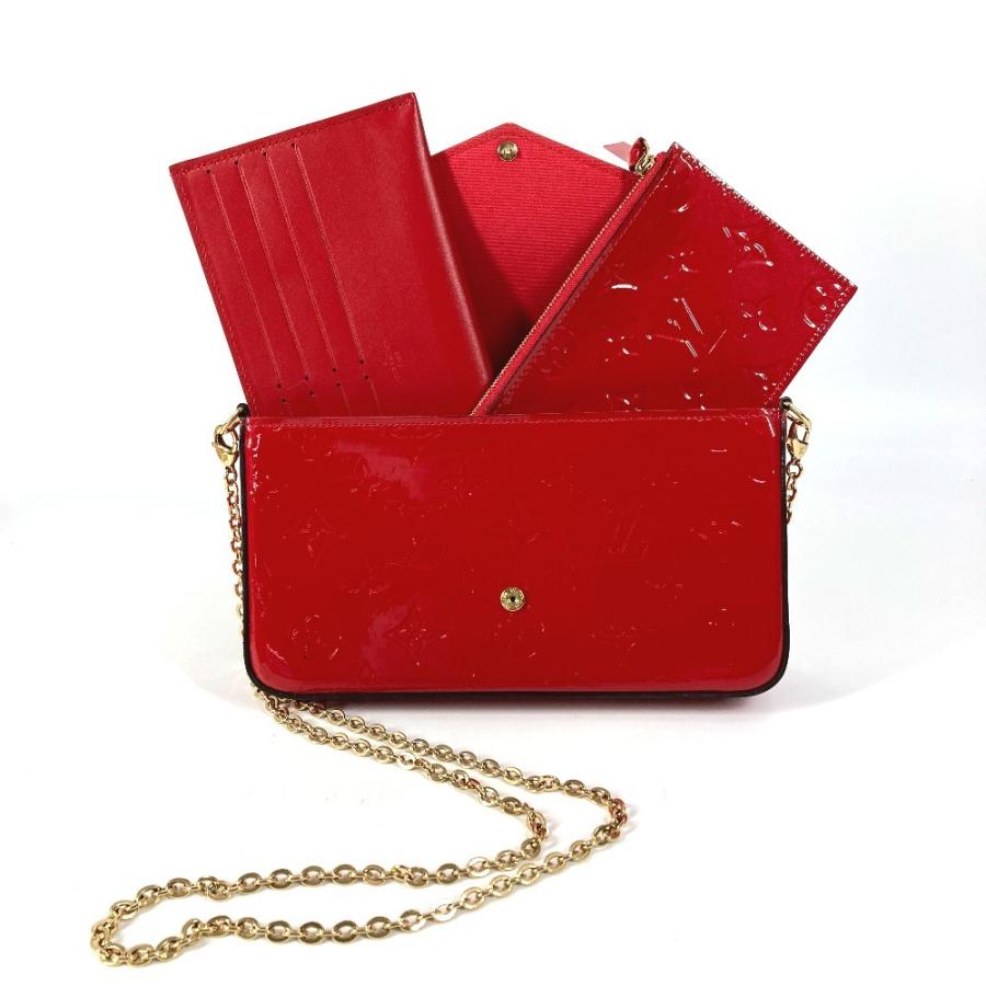 美品 LOUIS VUITTON ルイヴィトン M61293  ポシェット フェリシー クラッチバッグ モノグラム ヴェルニ ショルダーバッグ レッド 【中古】 | LOUIS VUITTON | 01