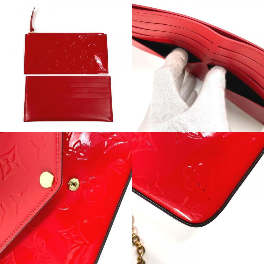 美品 LOUIS VUITTON ルイヴィトン M61293  ポシェット フェリシー クラッチバッグ モノグラム ヴェルニ ショルダーバッグ レッド 【中古】 | LOUIS VUITTON | 07