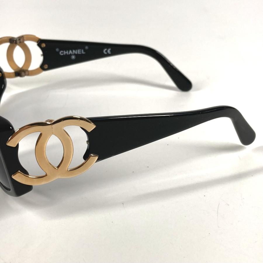 CHANEL シャネル CC ココマーク ロゴ めがね メガネ アイウェア 眼鏡 ヴィンテージ サングラス ブラック ユニセックス【中古】 | CHANEL | 06
