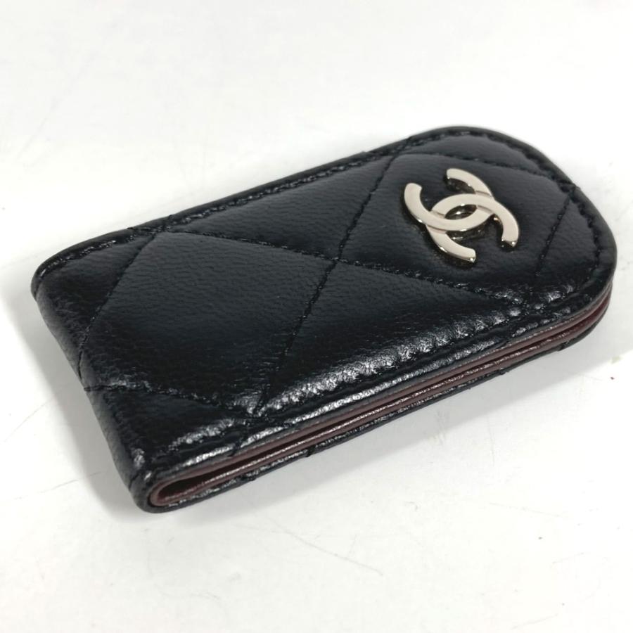 CHANEL シャネル CC ココマーク ロゴ 財布 札ばさみ  マトラッセ キルティング マネークリップ ブラック ユニセックス【中古】 | CHANEL | 03