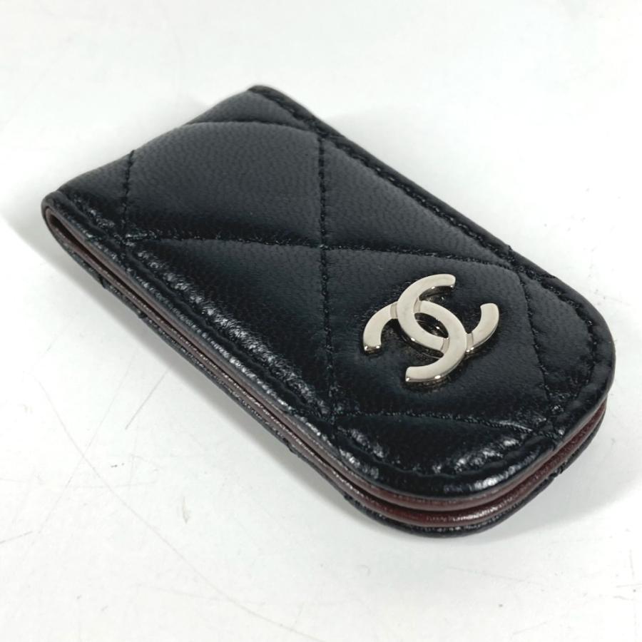 CHANEL シャネル CC ココマーク ロゴ 財布 札ばさみ  マトラッセ キルティング マネークリップ ブラック ユニセックス【中古】 | CHANEL | 04