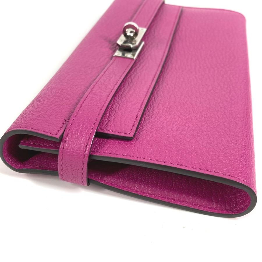新品同様 HERMES エルメス ケリーウォレット ロングウォレット フラップ 長財布 ローズパープル パープル ユニセックス【中古】 | HERMES | 04