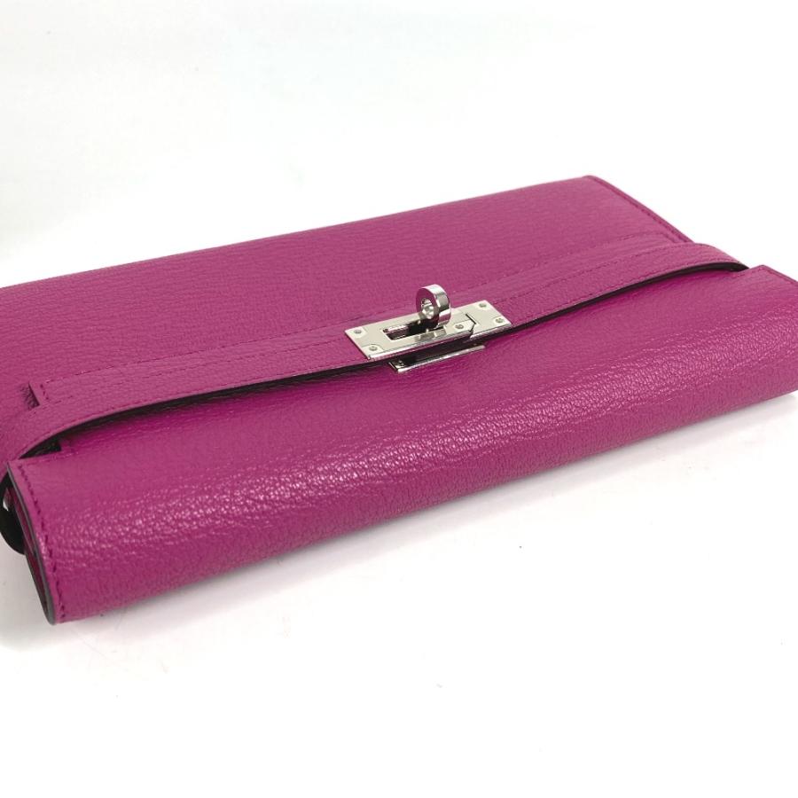 新品同様 HERMES エルメス ケリーウォレット ロングウォレット フラップ 長財布 ローズパープル パープル ユニセックス【中古】 | HERMES | 05