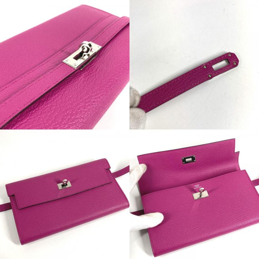 新品同様 HERMES エルメス ケリーウォレット ロングウォレット フラップ 長財布 ローズパープル パープル ユニセックス【中古】 | HERMES | 06