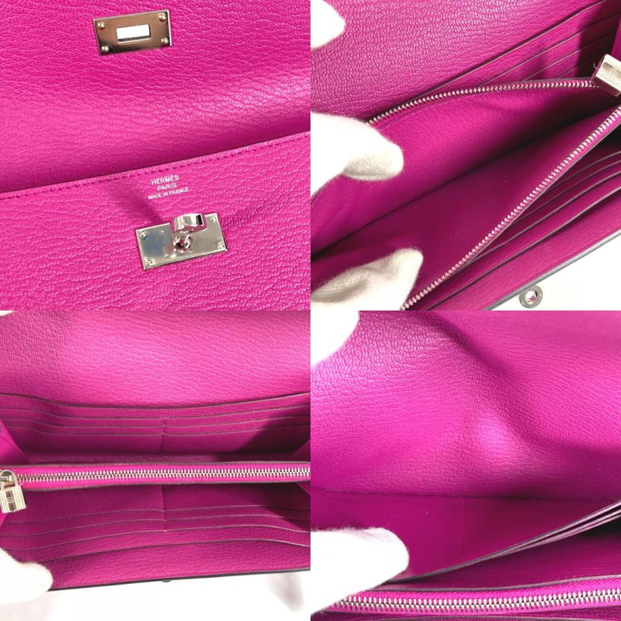 新品同様 HERMES エルメス ケリーウォレット ロングウォレット フラップ 長財布 ローズパープル パープル ユニセックス【中古】 | HERMES | 07